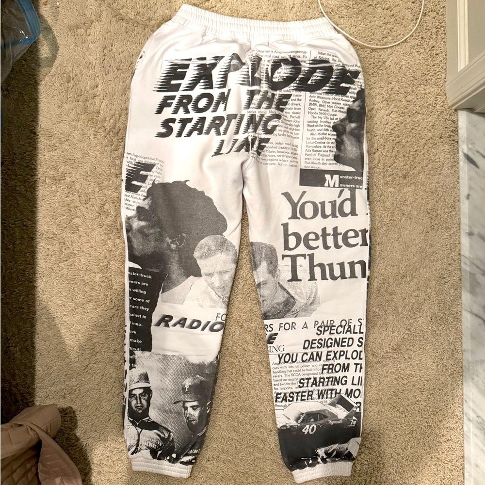 MSGM newsprint sweatpants M - Picture 5 of 5